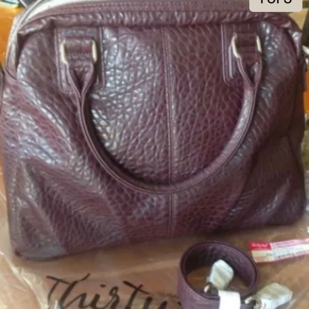 Thirty-One Couture Street Pocketbook in Vintage Pebble (Merlot) (RV $118)